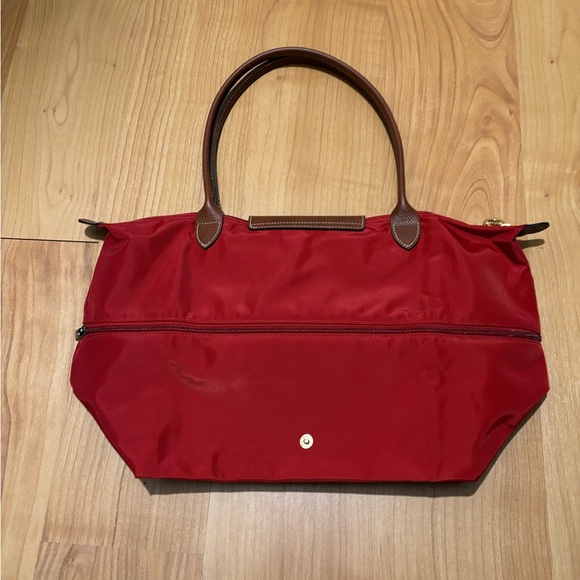 Nordstrom Exclusive Longchamp Le Pliage Red Nylon Expandable Tote NWOT - Picture 2 of 7